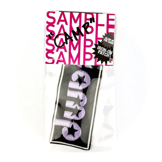 sample camp - iron on patch